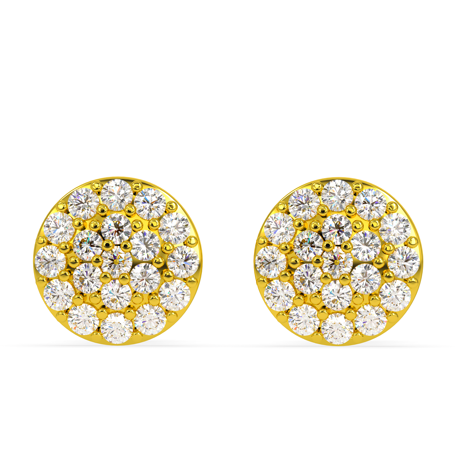 BEEZAL 14KT Real Gold & Diamond Earring for Women | Cubic Zironica