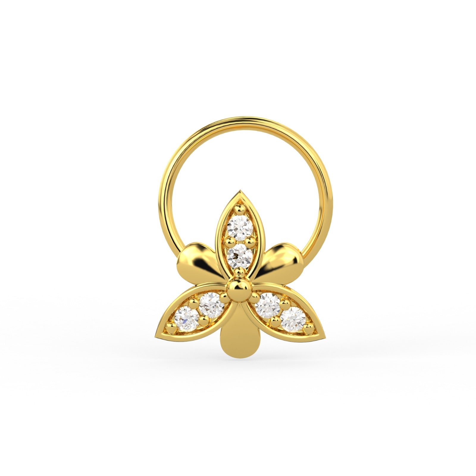 BEEZAL 14KT (585) Nose pin made with Real Gold for Women | BIS Certified Jewelery | Best Design for any Special Occasion