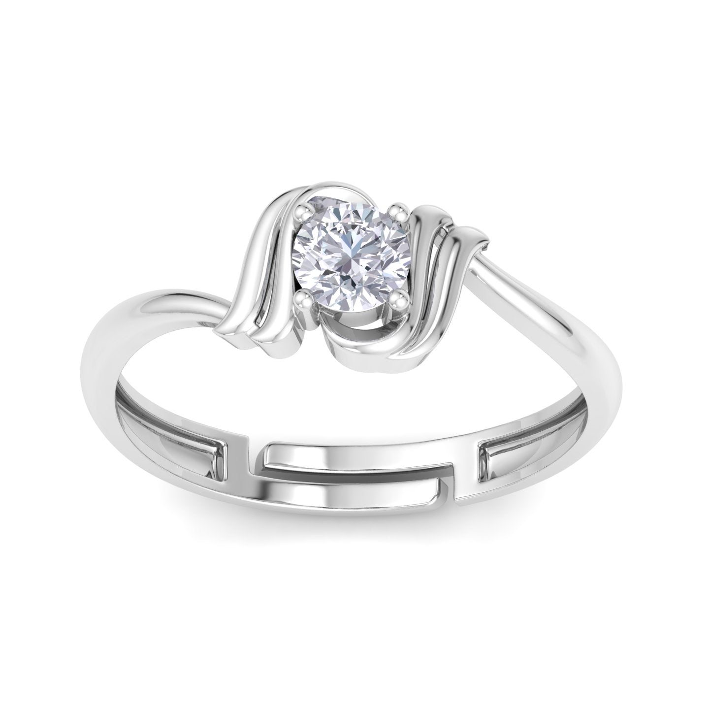 BEEZAL 925 Silver Ring for Women and Girls | Adjustable Size | CZ Diamond