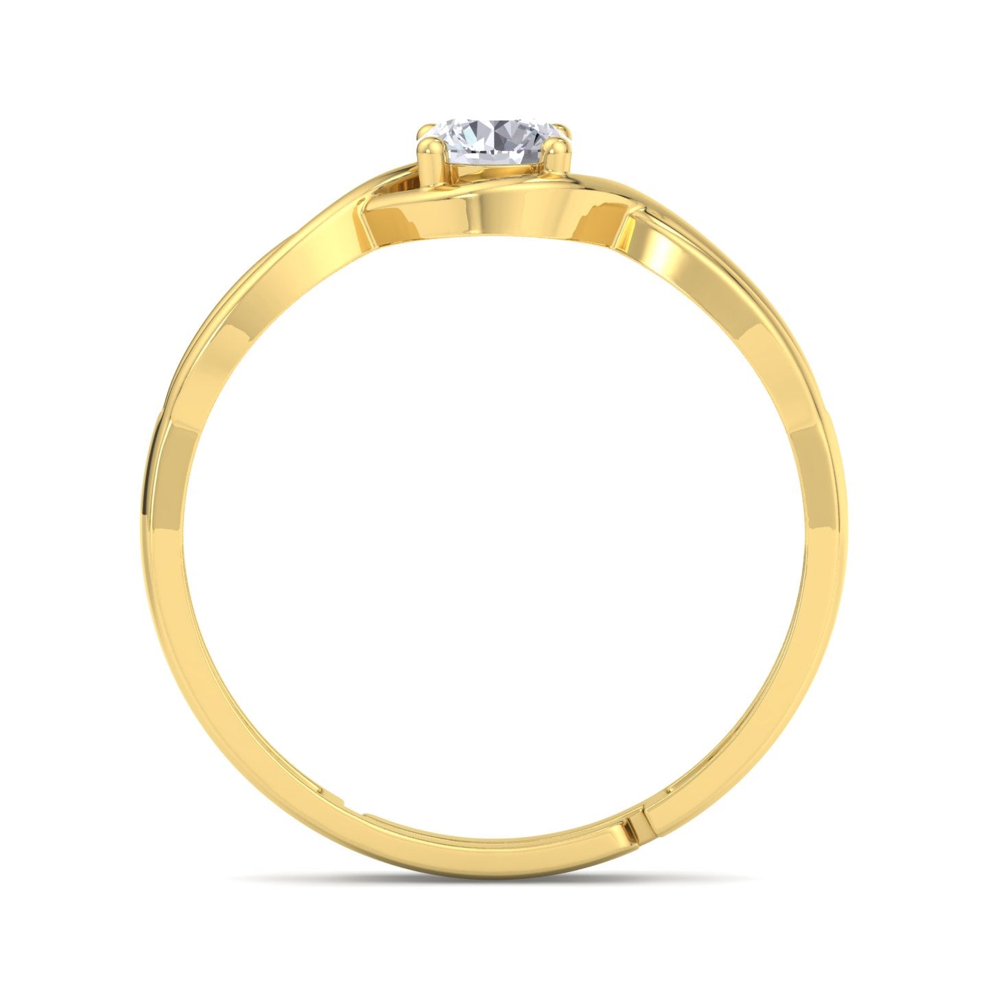 BEEZAL 14KT Cocktail Gold Rings with CZ Diamond