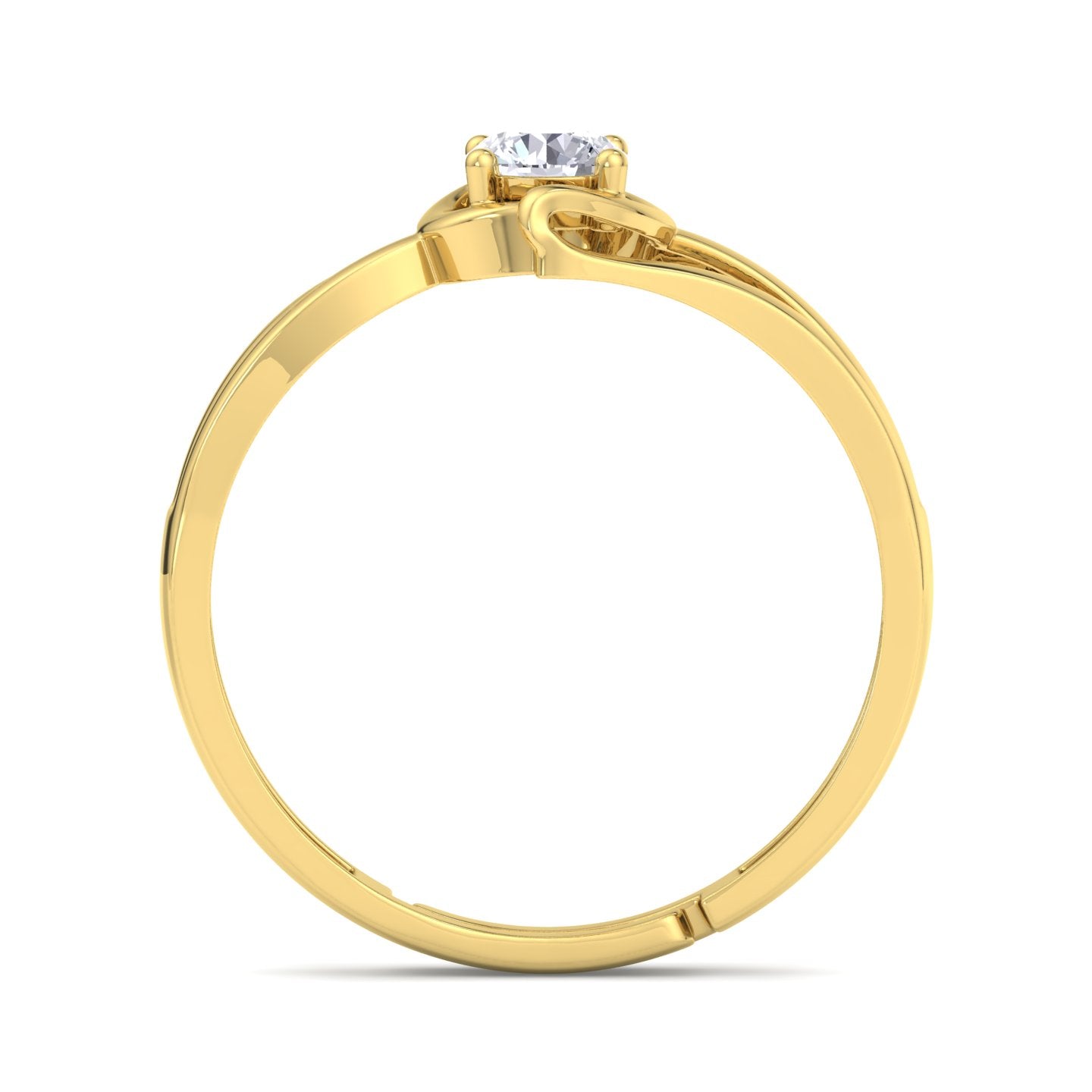 BEEZAL 14KT Cocktail Gold Rings with CZ Diamond