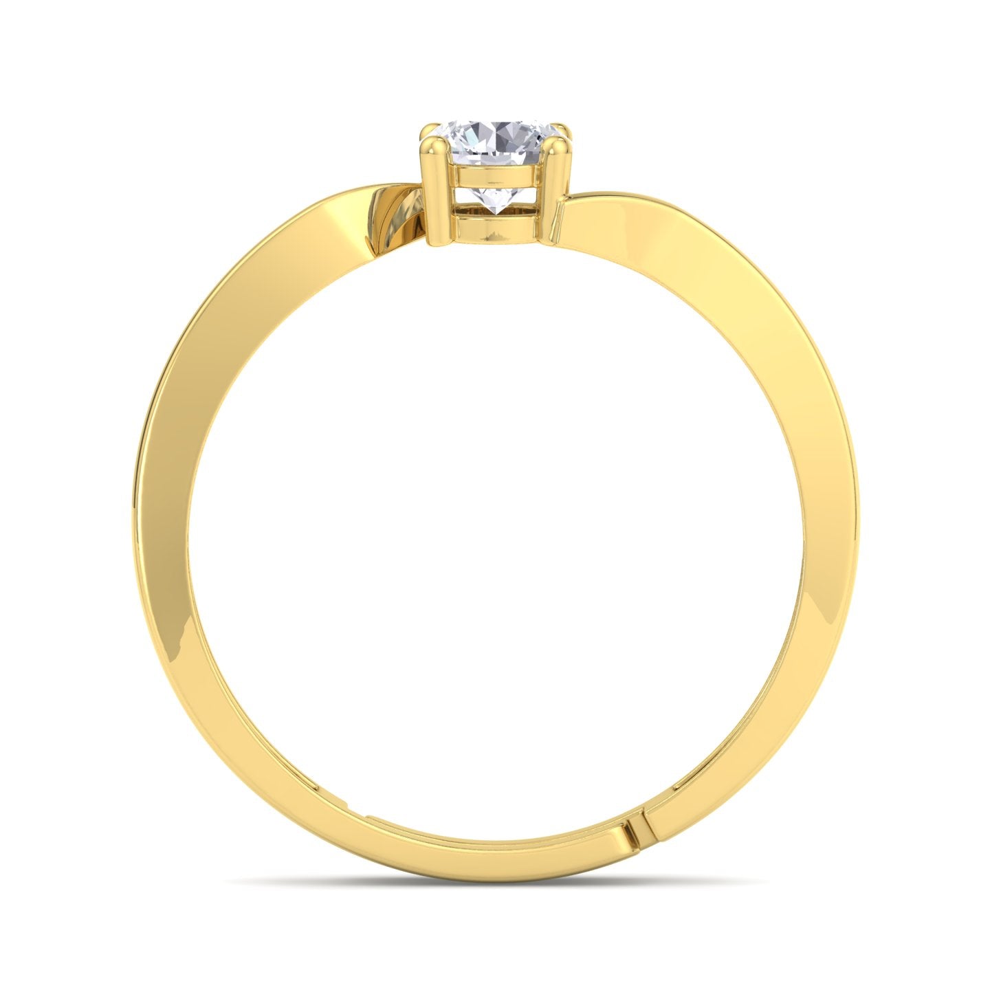 BEEZAL 14KT Elegant Gold Rings with CZ Diamond for Women