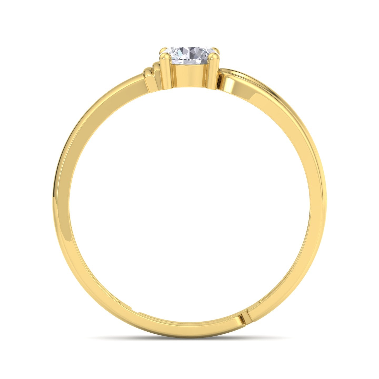 BEEZAL 14KT Elegant Gold Rings with CZ Diamond for Women