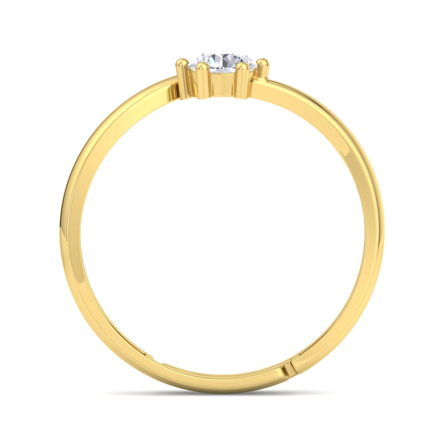 BEEZAL 14KT Elegant Gold Rings with CZ Diamond for Women