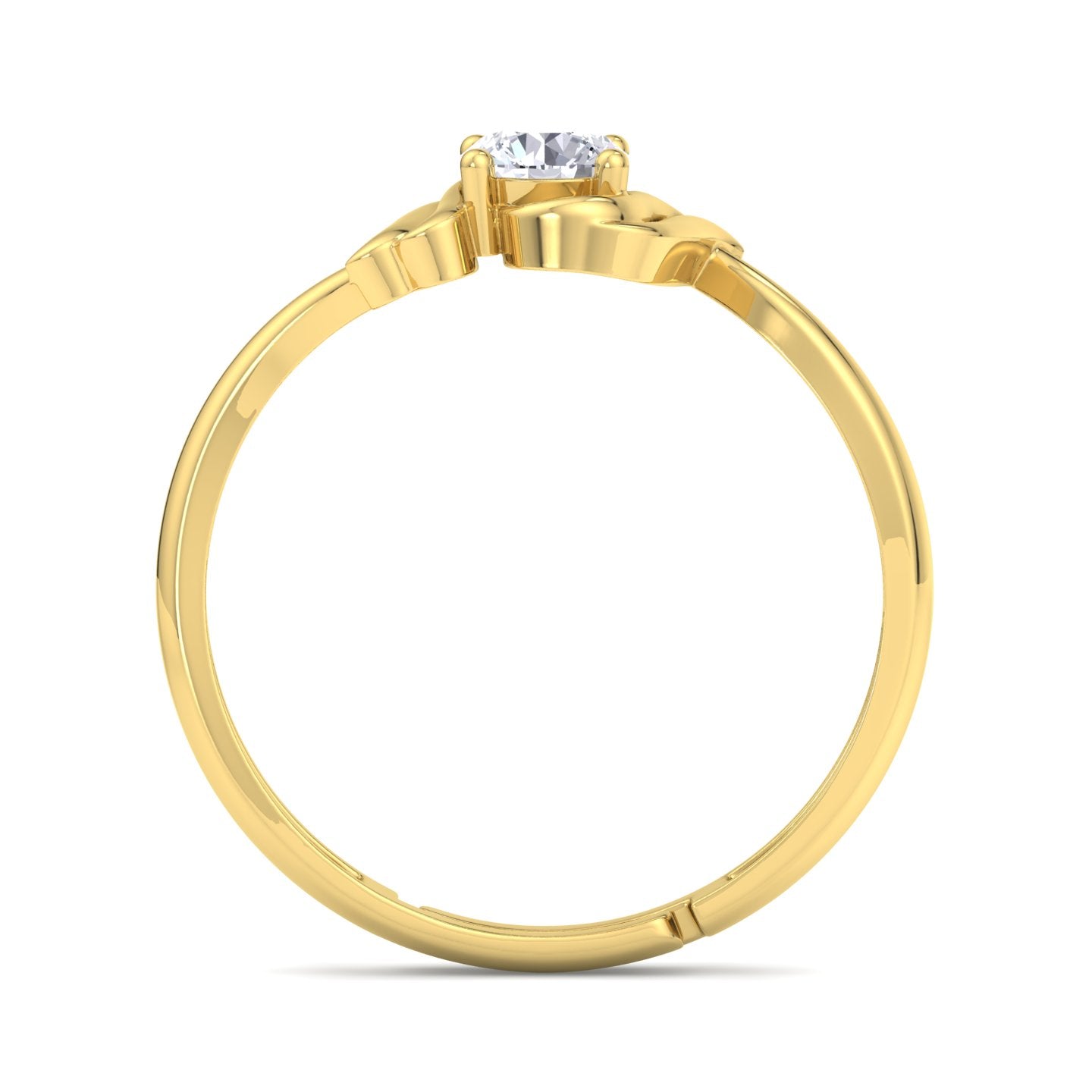 BEEZAL 14KT Cocktail Gold Rings with CZ Diamond