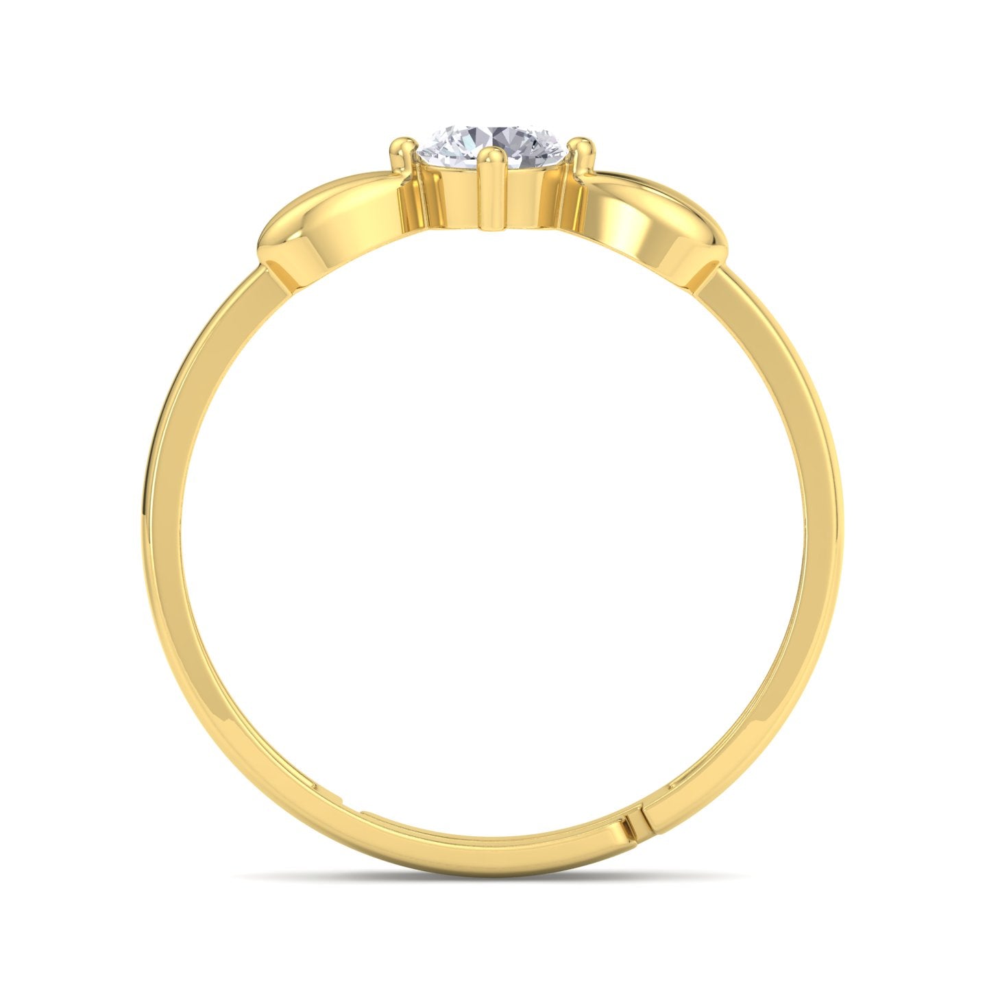 BEEZAL 14KT Elegant Gold Rings with CZ Diamond for Women