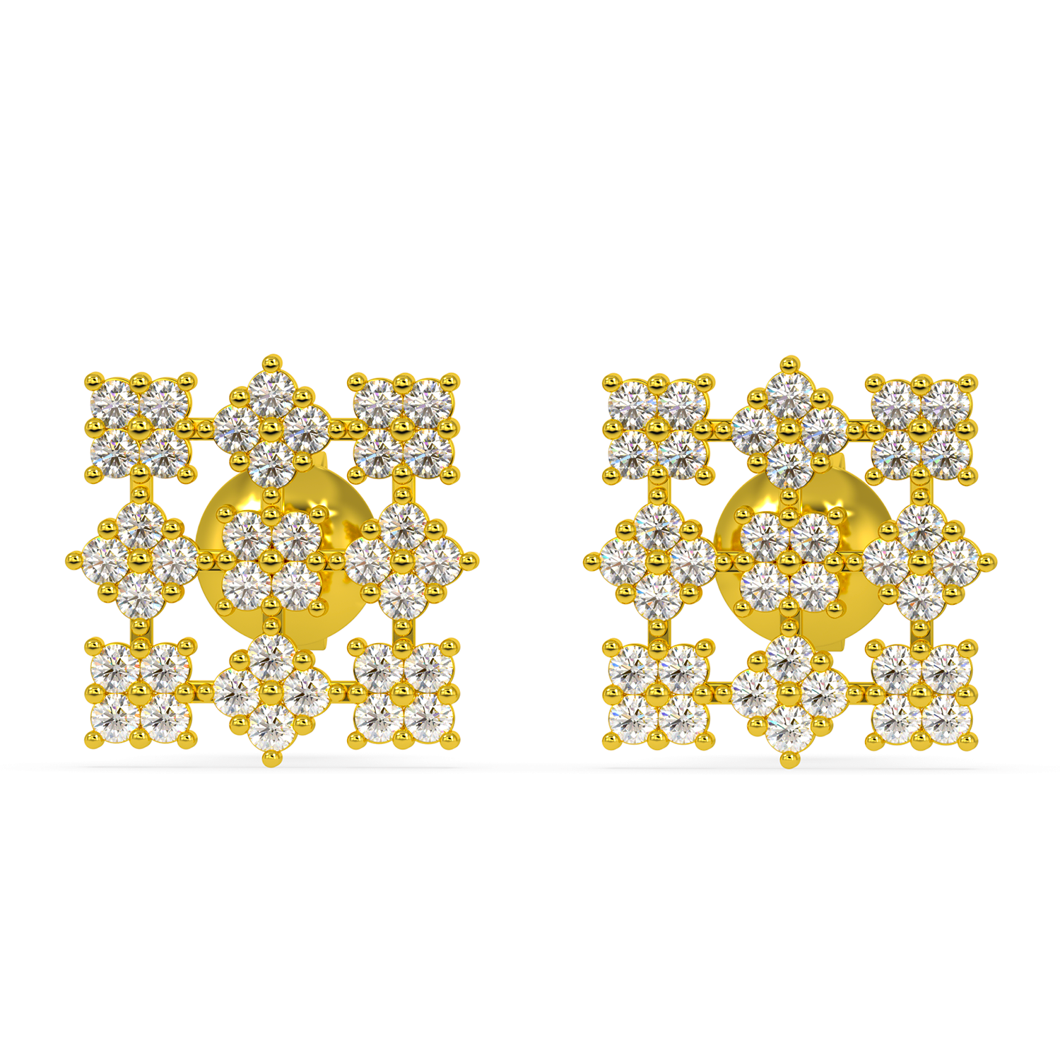 BEEZAL 14KT Real Gold & Diamond Earring for Women | Cubic Zironica