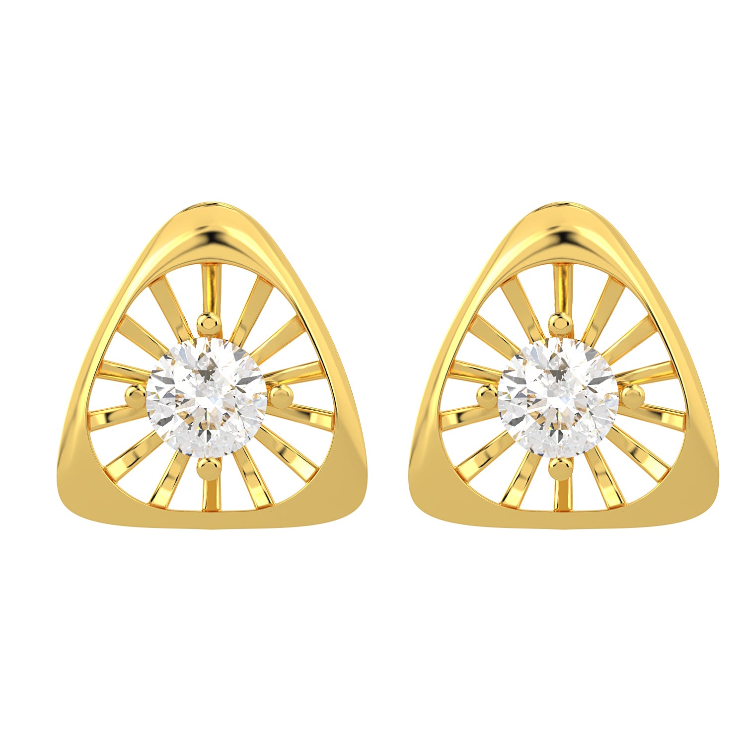 BEEZAL 14KT Real Gold & Diamond Earring for Women