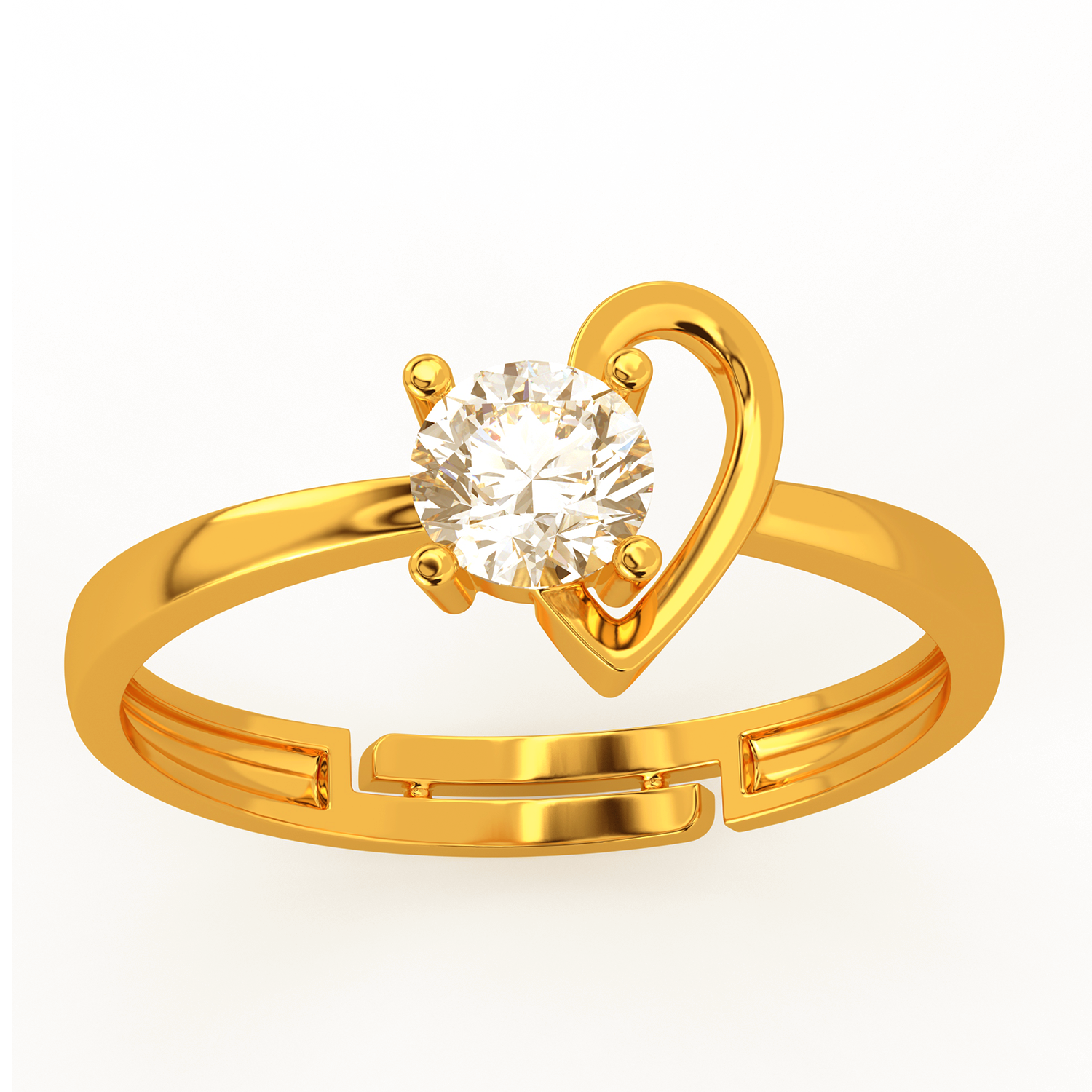 RNH668-18k diamond flower ring, Diamond flower ring, Rose gold ring, D -  Olivacom