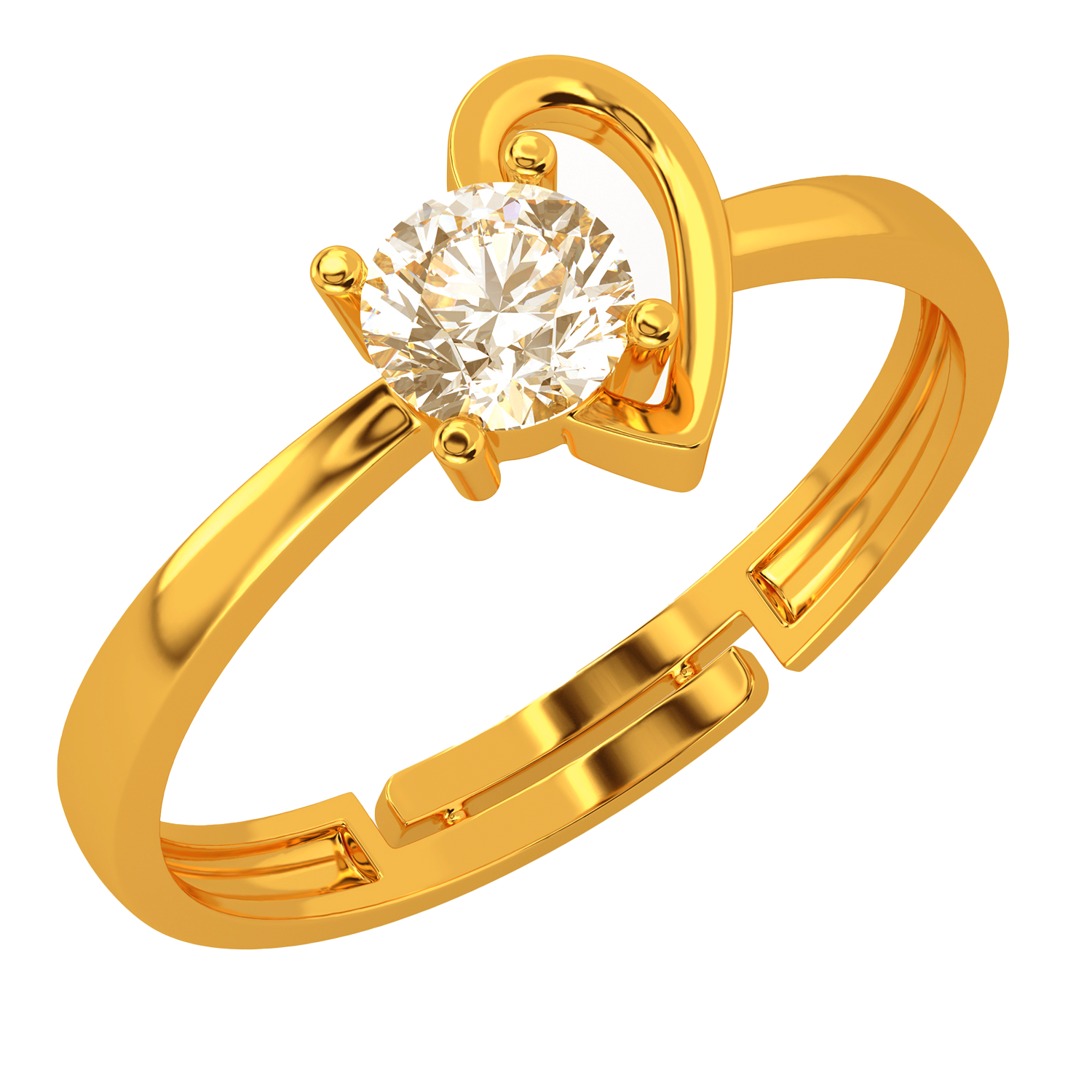 Minimalist Diamond Ring in Yellow Gold | KLENOTA