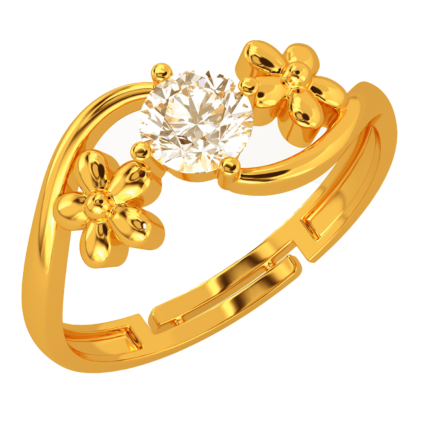 Party Wear Lightweight Skin-friendly Trendy And Unique Gold Finger Rings  For Ladies at Best Price in Ballia | Om Jewellers