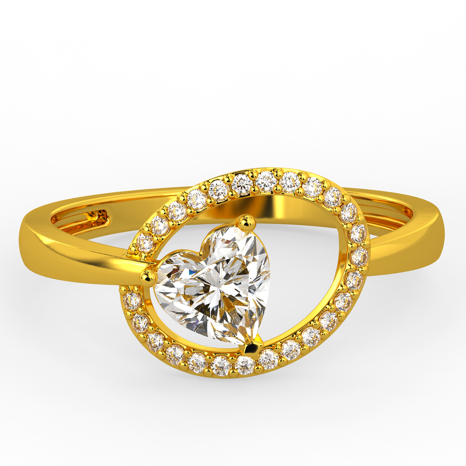 22K Yellow Gold Diamond Ring with Fancy Belt Design | Pachchigar Jewellers  (Ashokbhai)