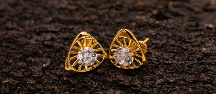 10 Stunning 1 Gram Gold Studs Designs for Every Occasion